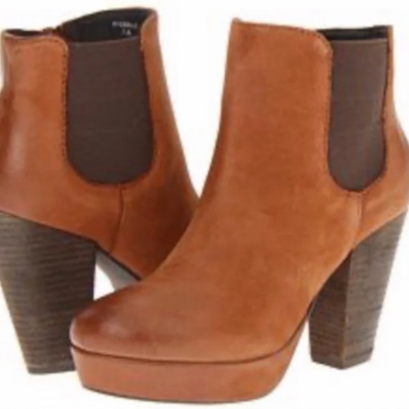 Steve Madden Ryddlle Leather Side Zip Brown Ankle Boot Bootie 6 Retro Distressed - Picture 16 of 16